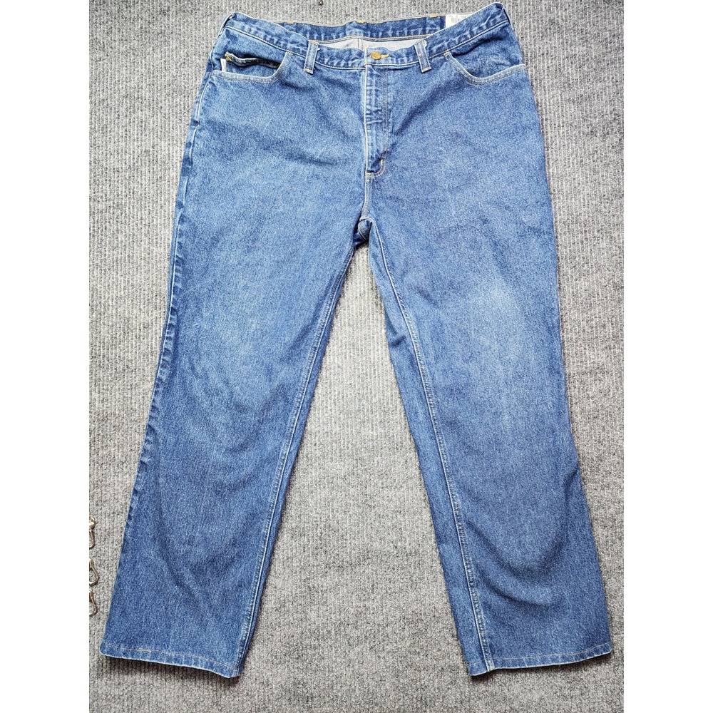 Carhartt Mens Flame Resistant FR Jeans HRC 2 Blue Denim Work Pants (40x29)